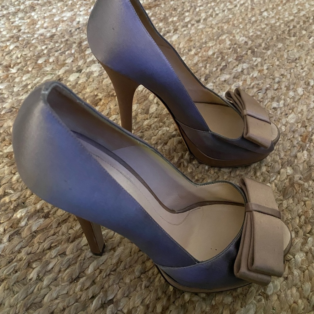 Fendi Women's Taupe Peep Toe Heels - Picture 8 of 8